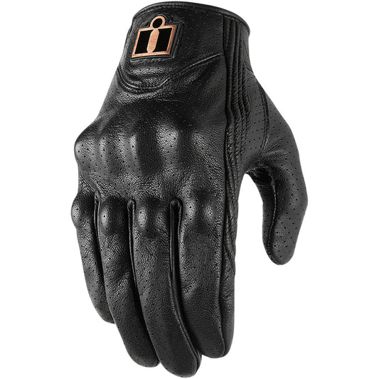 Icon Pursuit Perforated Gloves - Black