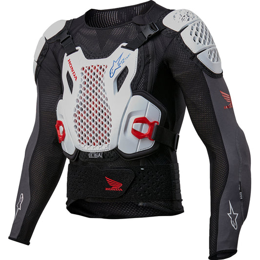 Alpinestars Honda Bionic Plus v2 Protection Jacket - Black/White/Blue/Bright Red