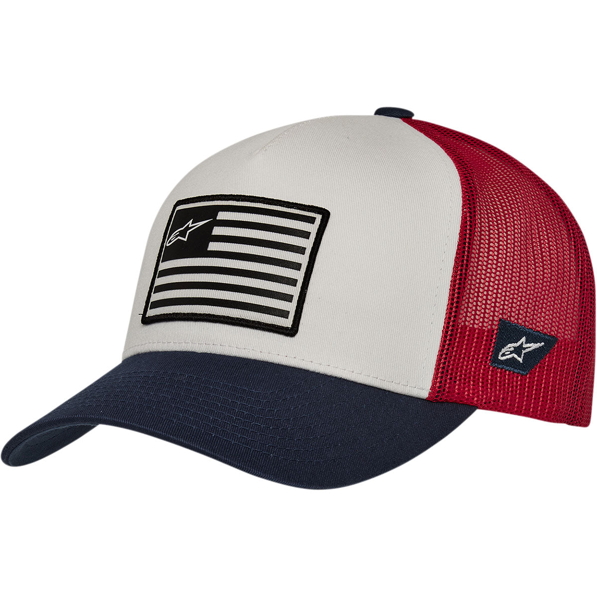 Alpinestars Flag Snapback Hat - White/Navy/Red