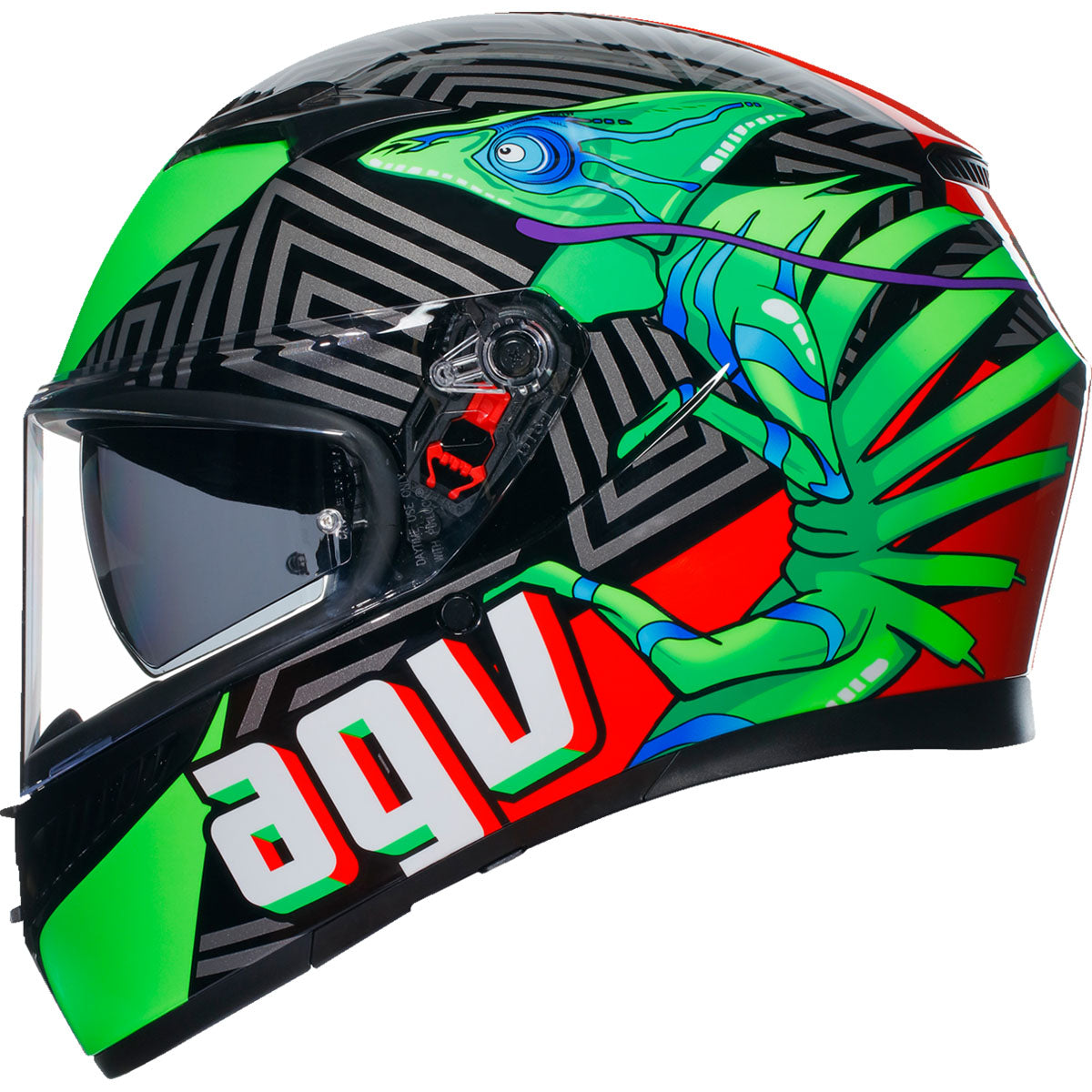 AGV K3 Kamaleon Helmet - Black/Red/Green