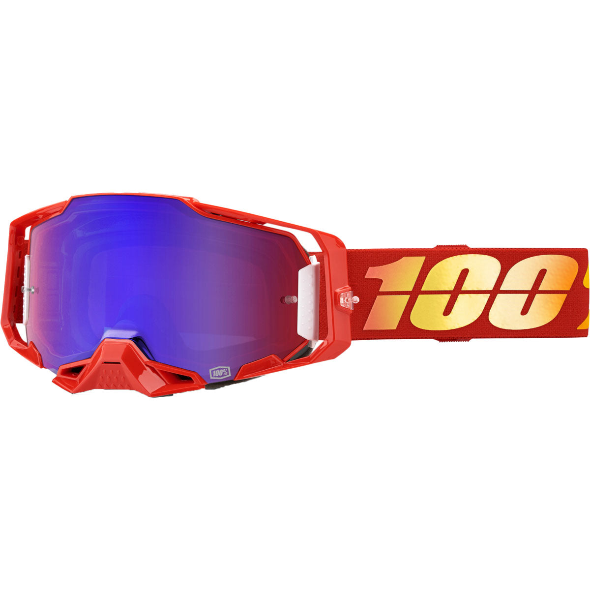 100% Armega Goggles Nuketown / Mirror Red/Blue Lens