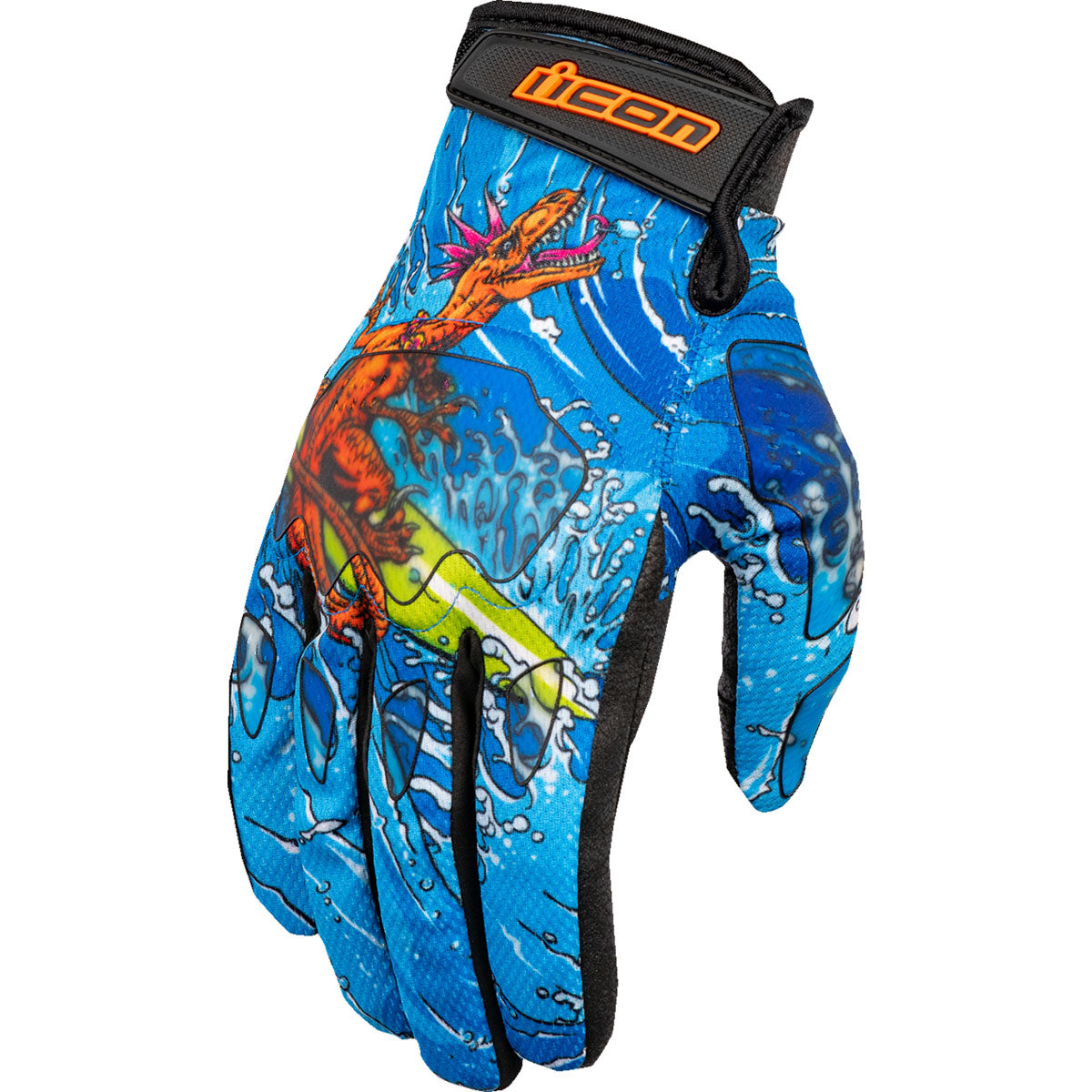 Icon Hooligan Dino Fury Gloves - Blue