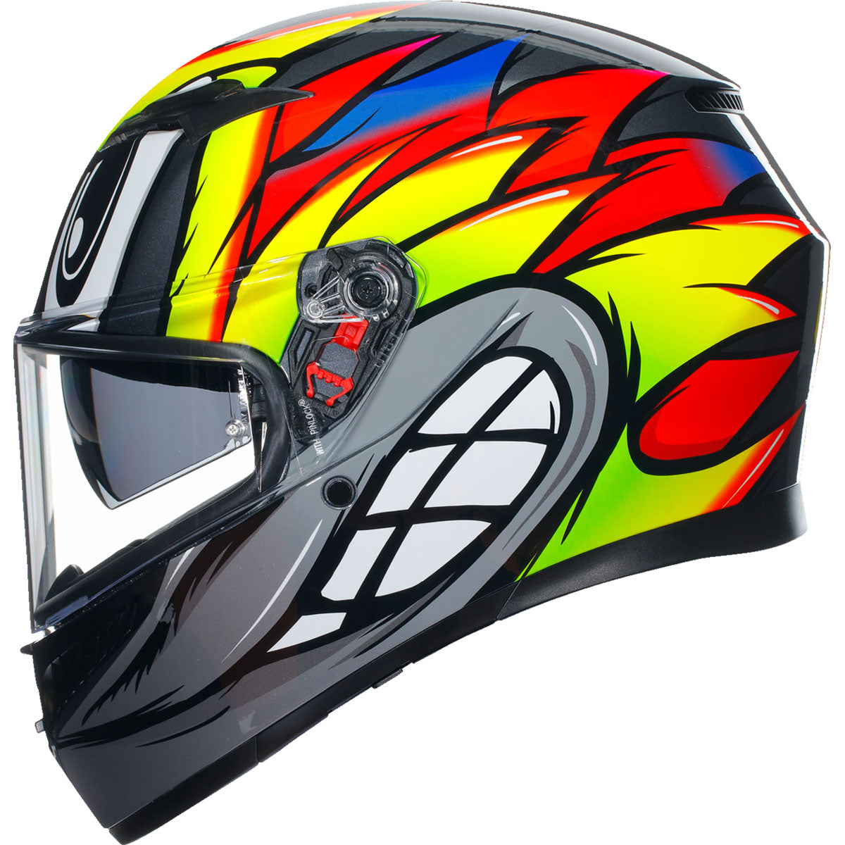 AGV K3 Birdy 2.0 Helmet - Gray/Yellow/Red