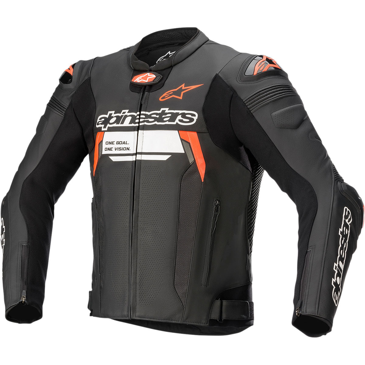 Alpinestars Missile Ignition v2 Leather Jacket - Black/Red/White