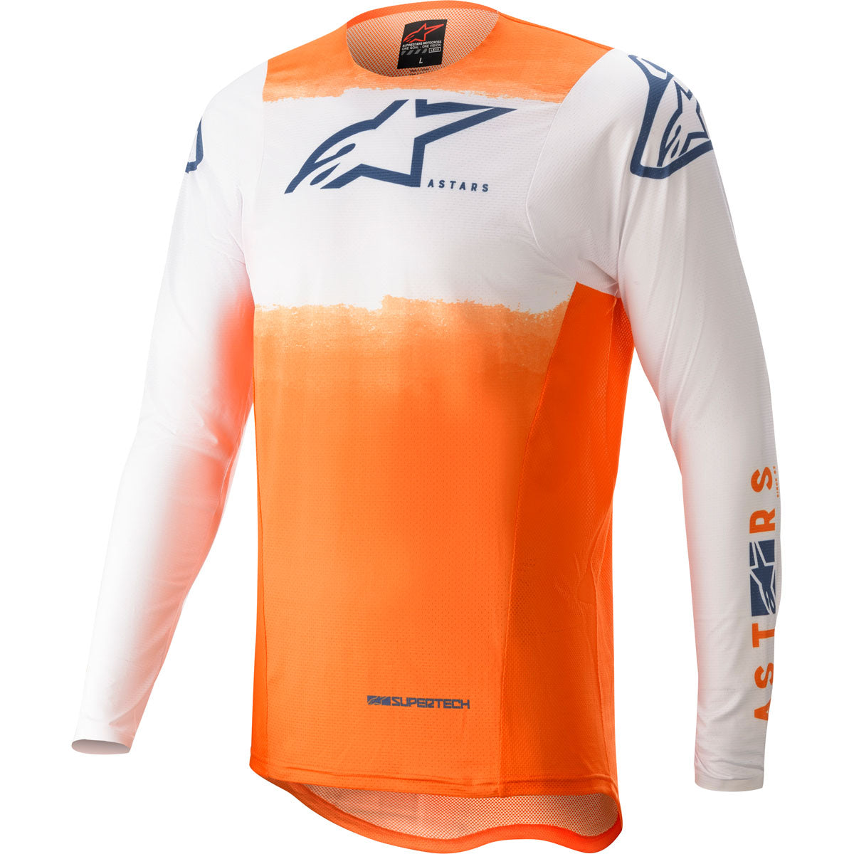 Alpinestars Supertech Foster Jersey - White/Orange/Dark Blue