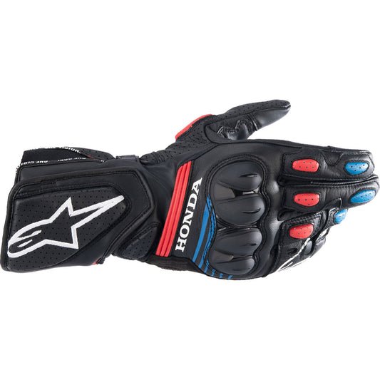 Alpinestars Honda SP-8 V3 Gloves - Black/Bright Red/Blue