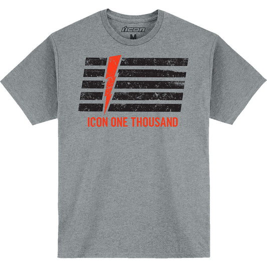 Icon Invasion Stripe T-Shirt - Gray