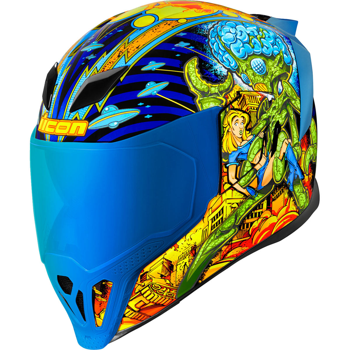 Icon Airflite Bugoid Blitz Helmet - Blue