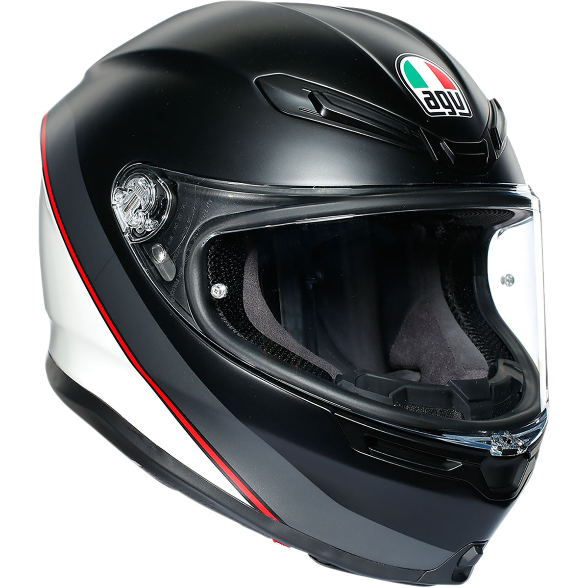 AGV K6 Minimal Helmet - Matte Black/White/Red