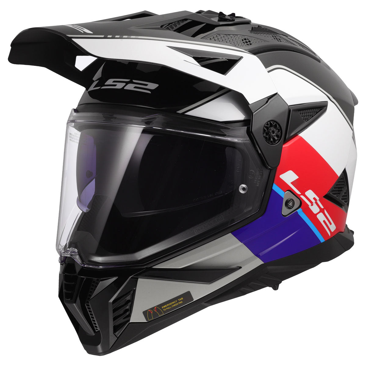 LS2 Blaze II Rally Helmet - Gloss Red/White/Blue