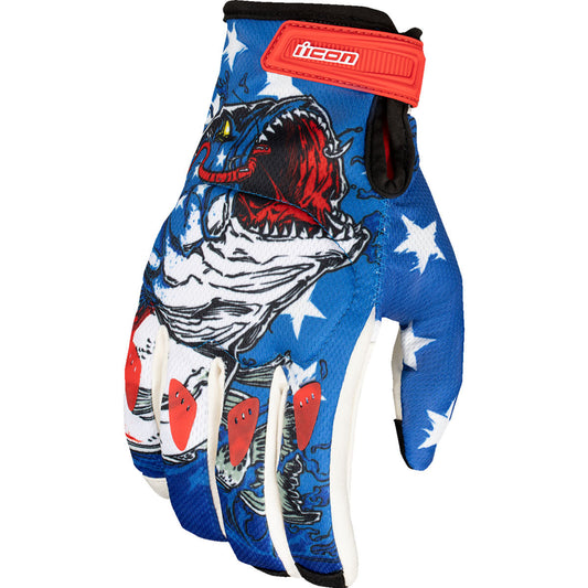 Icon Hooligan Basstard Gloves - Blue