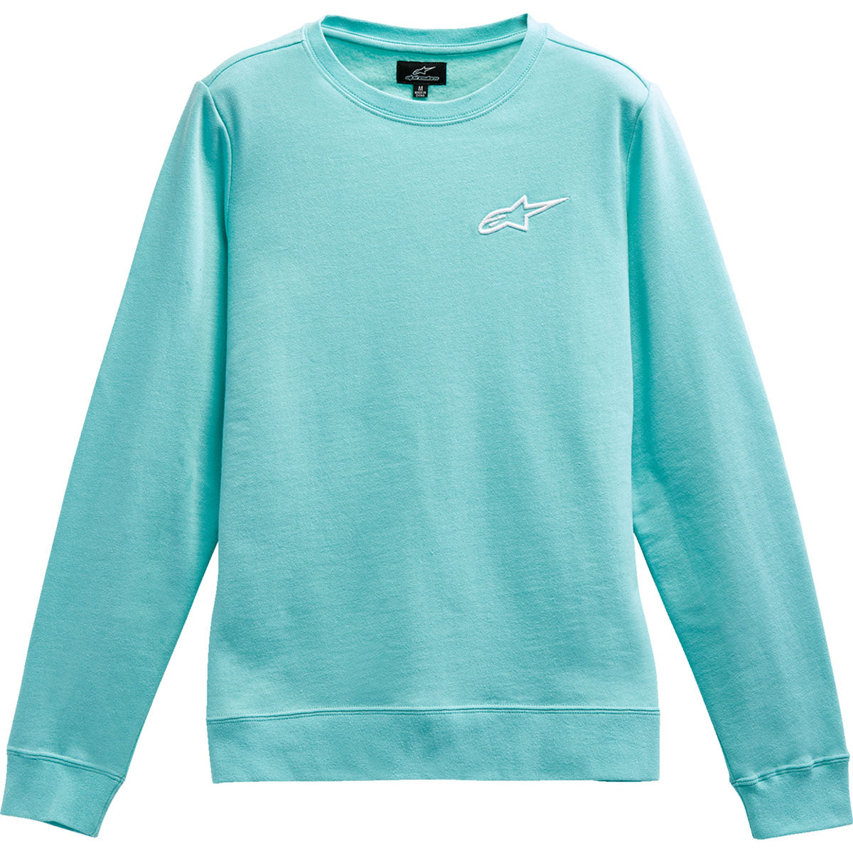 Alpinestars Womens Ageless Crew Fleece - Light Aqua/White