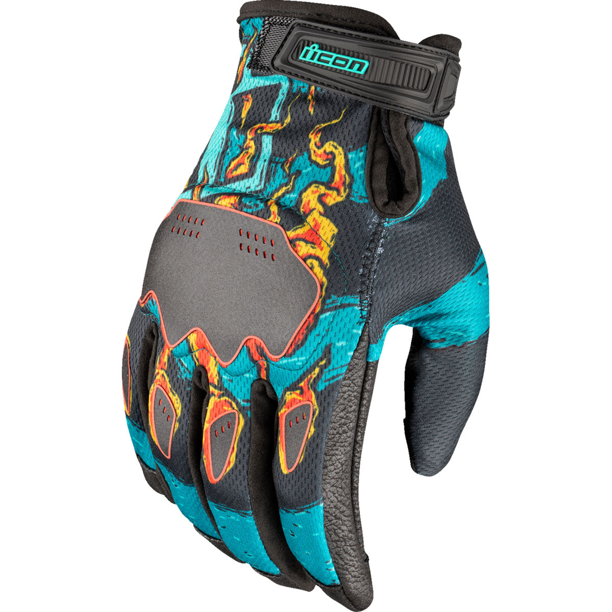 Icon Hooligan Munchies Gloves - Teal