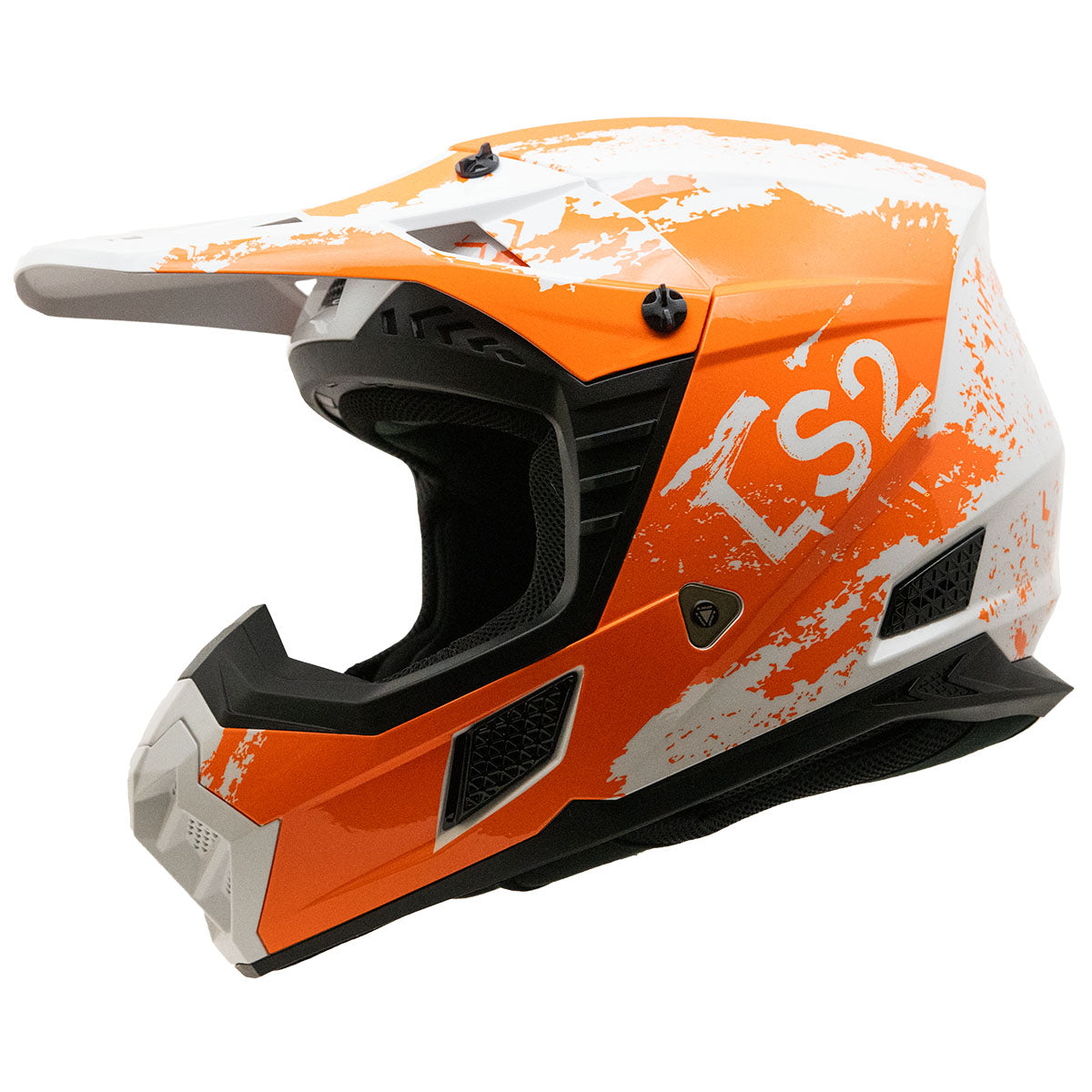 LS2 Coz Hyde Helmet - Gloss Orange/White