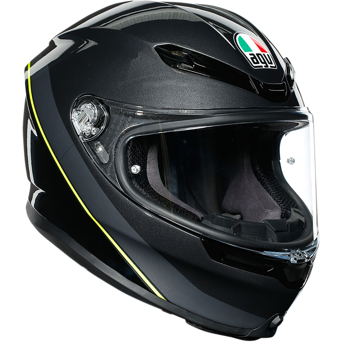 AGV K6 Minimal Helmet - Gunmetal/Black/Yellow