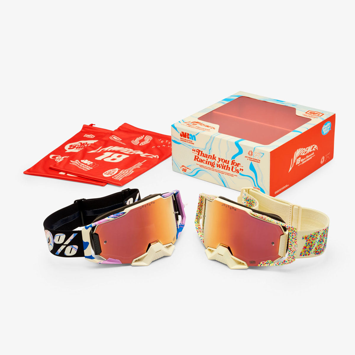 100% Armega Goggles - Jett Lawrence Donuts 2 Pack 2 Pack Donuts