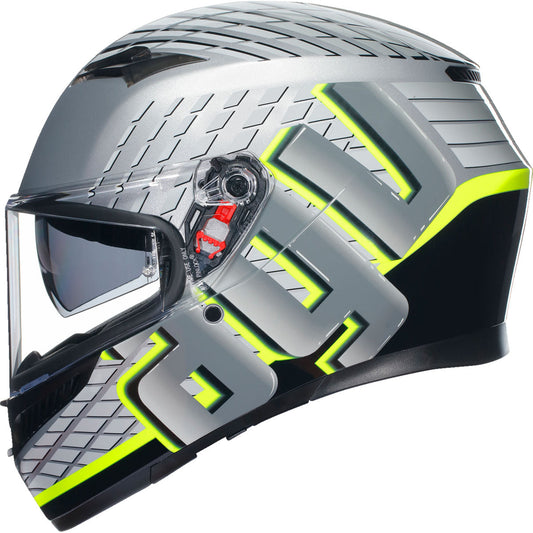 AGV K3 Fortify Helmet - Gray/Black/Yellow Fluo