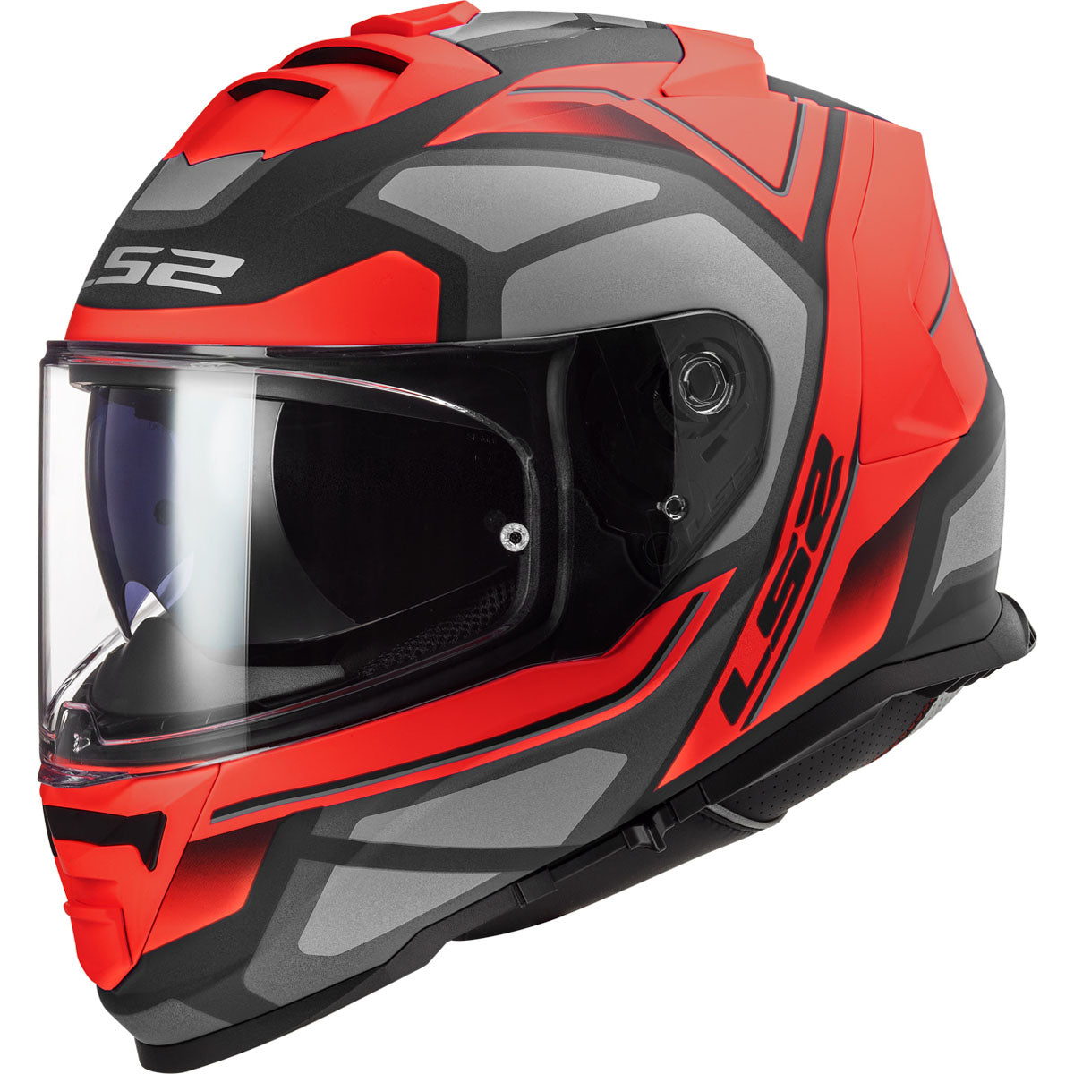 LS2 Assault Helmet CLOSEOUT - Petra Matte Red/Graphite/Gray