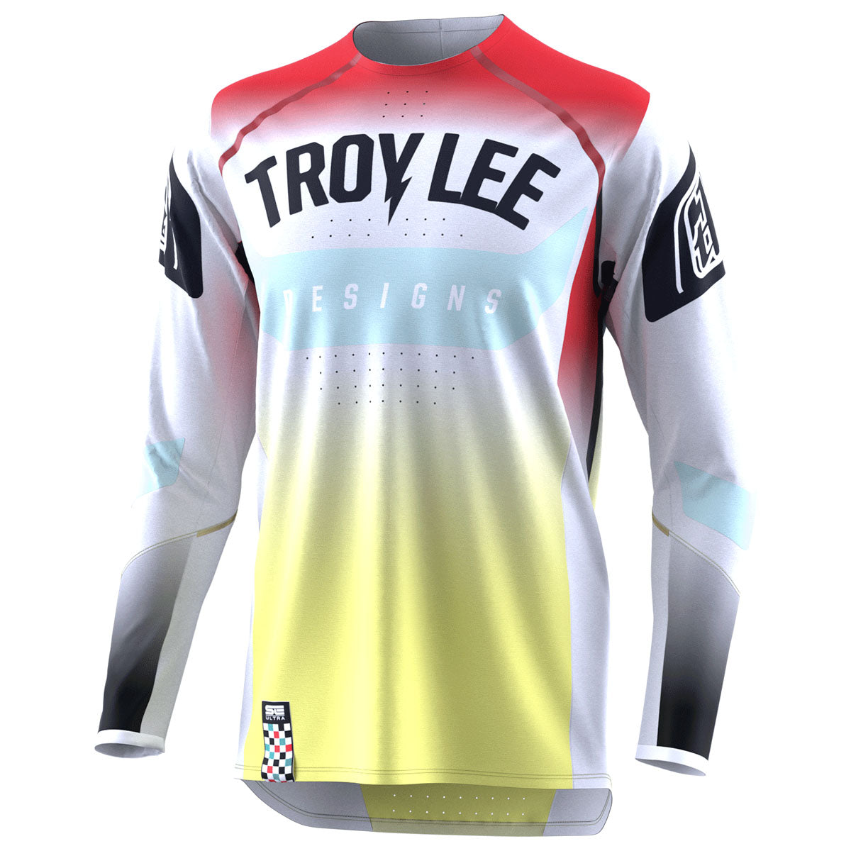 Troy Lee Designs SE Ultra Jersey - Arc CLOSEOUT - Acid Yellow / Red