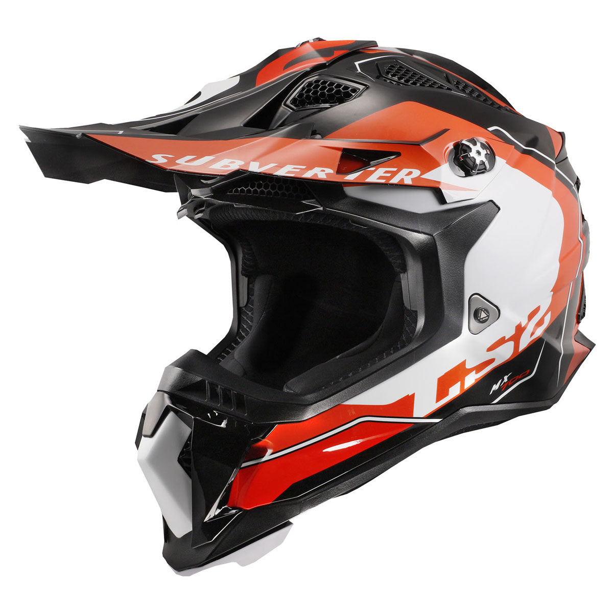 LS2 Subverter Evo Arched Helmet - Gloss Black/Yellow/Orange