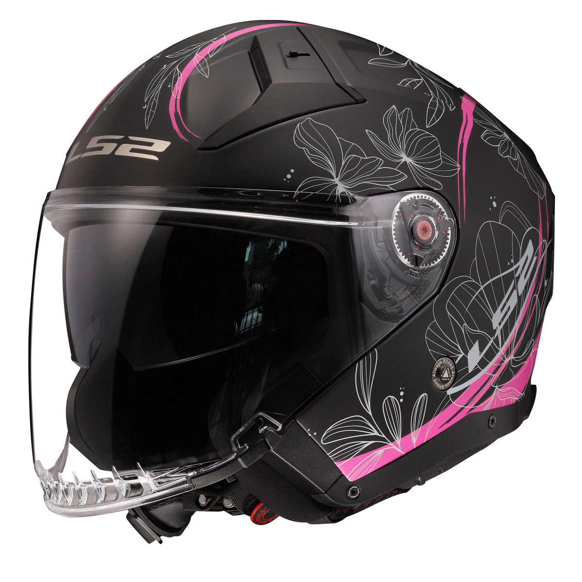 LS2 Infinity II Lotus Helmet - Matte Black/Red