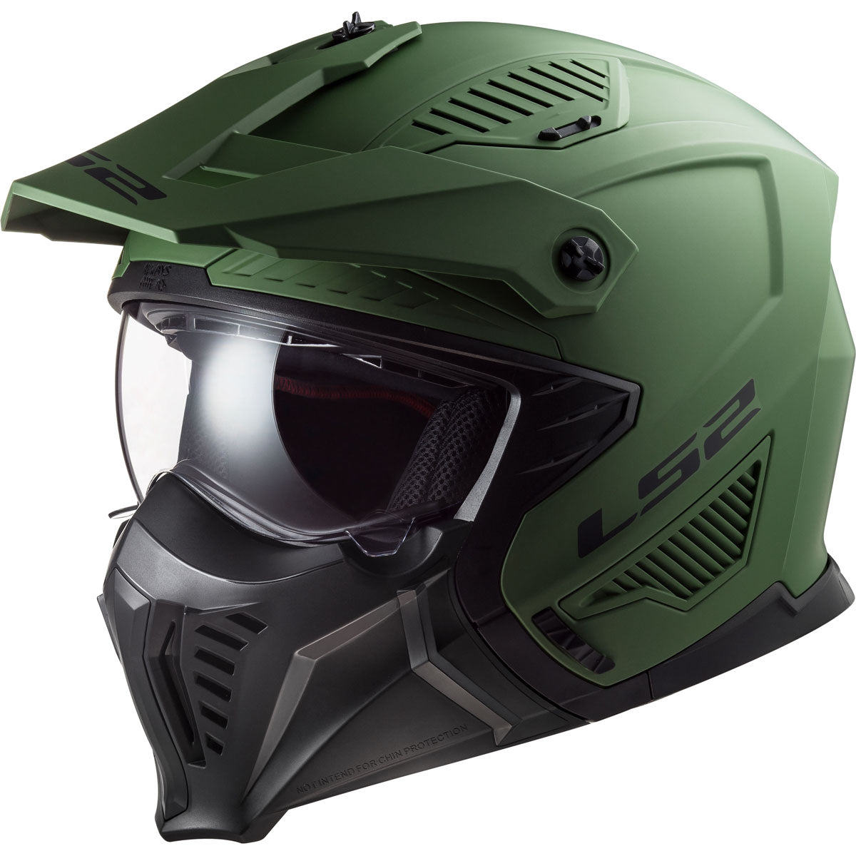 LS2 Drifter Solid Helmet - Matte Green