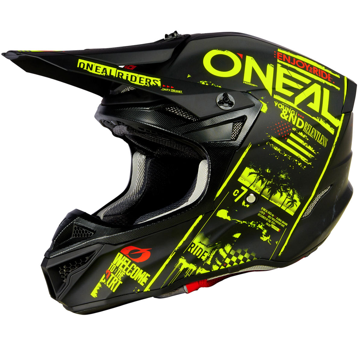 O'Neal 5 Series Helmet Attack V.23 (CLOSEOUT) - Black/Neon