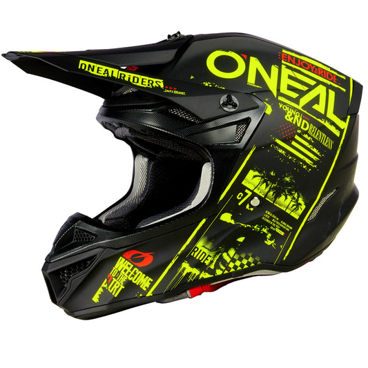 O'Neal 5 Series Helmet Attack V.23 (CLOSEOUT) - Black/Neon