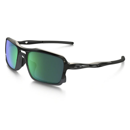 Oakley Triggerman Asian Fit Sunglasses - Polished Black / Jade Iridium Polarized Lens - OO9314-02