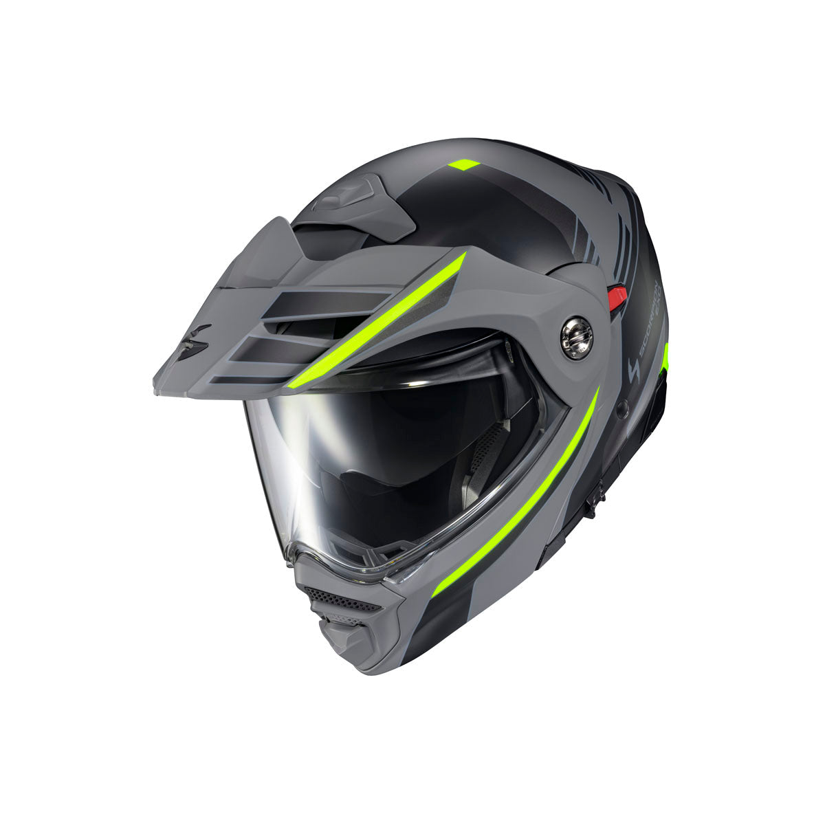 Scorpion EXO-At960 Modular Monk Helmet - Grey/Hi-Viz