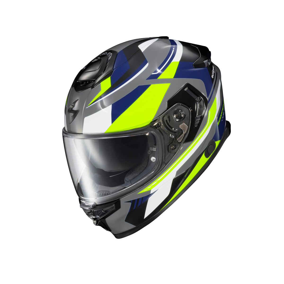 Scorpion EXO-Apex Eclipse Lunar Helmet - Grey/Hi-Vis/Blue