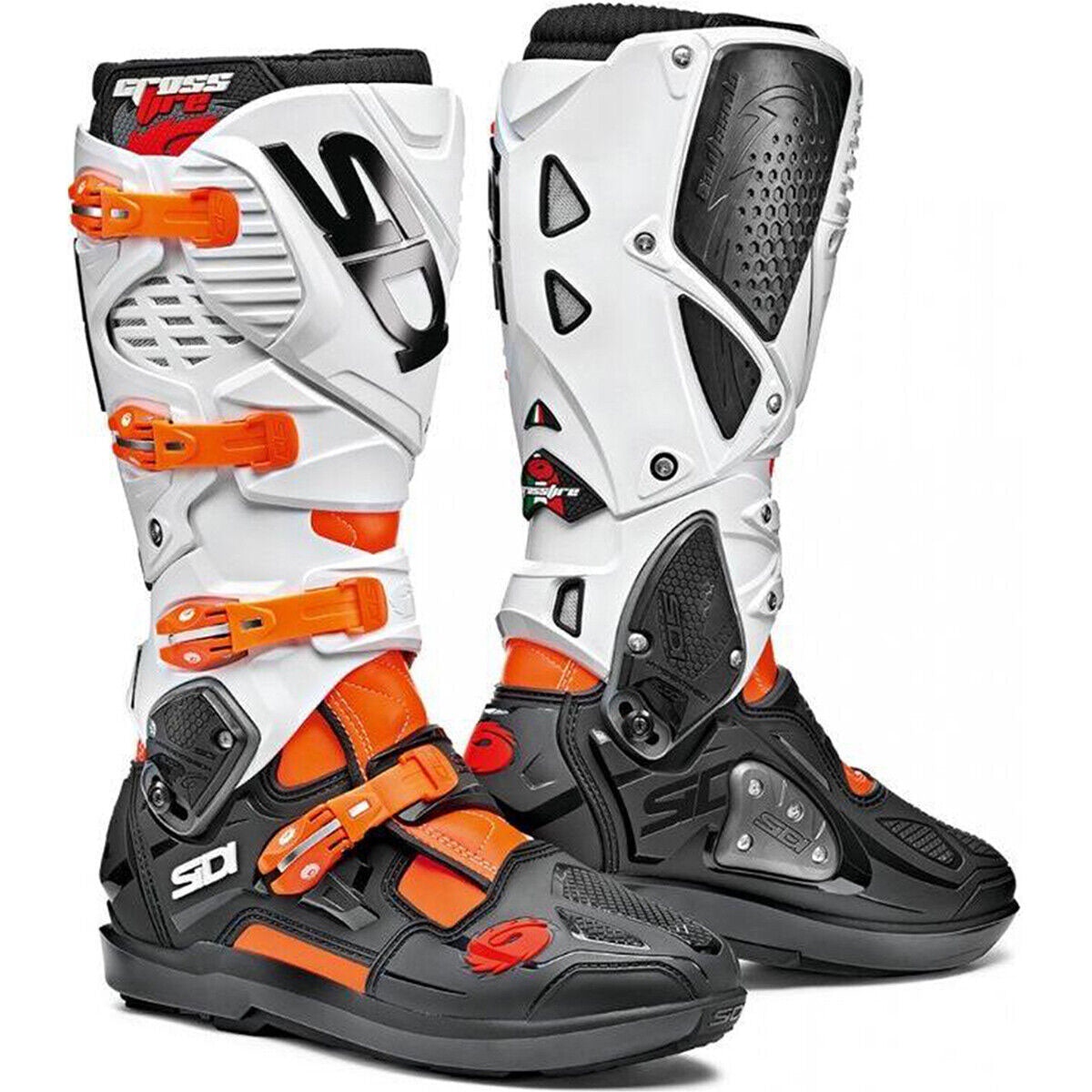 Sidi Crossfire 3 SRS Boots CLOSEOUT - Orange/Black/White