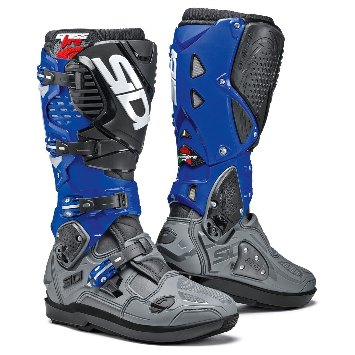 Sidi Crossfire 3 SRS Boots CLOSEOUT - Grey/Blue/Black