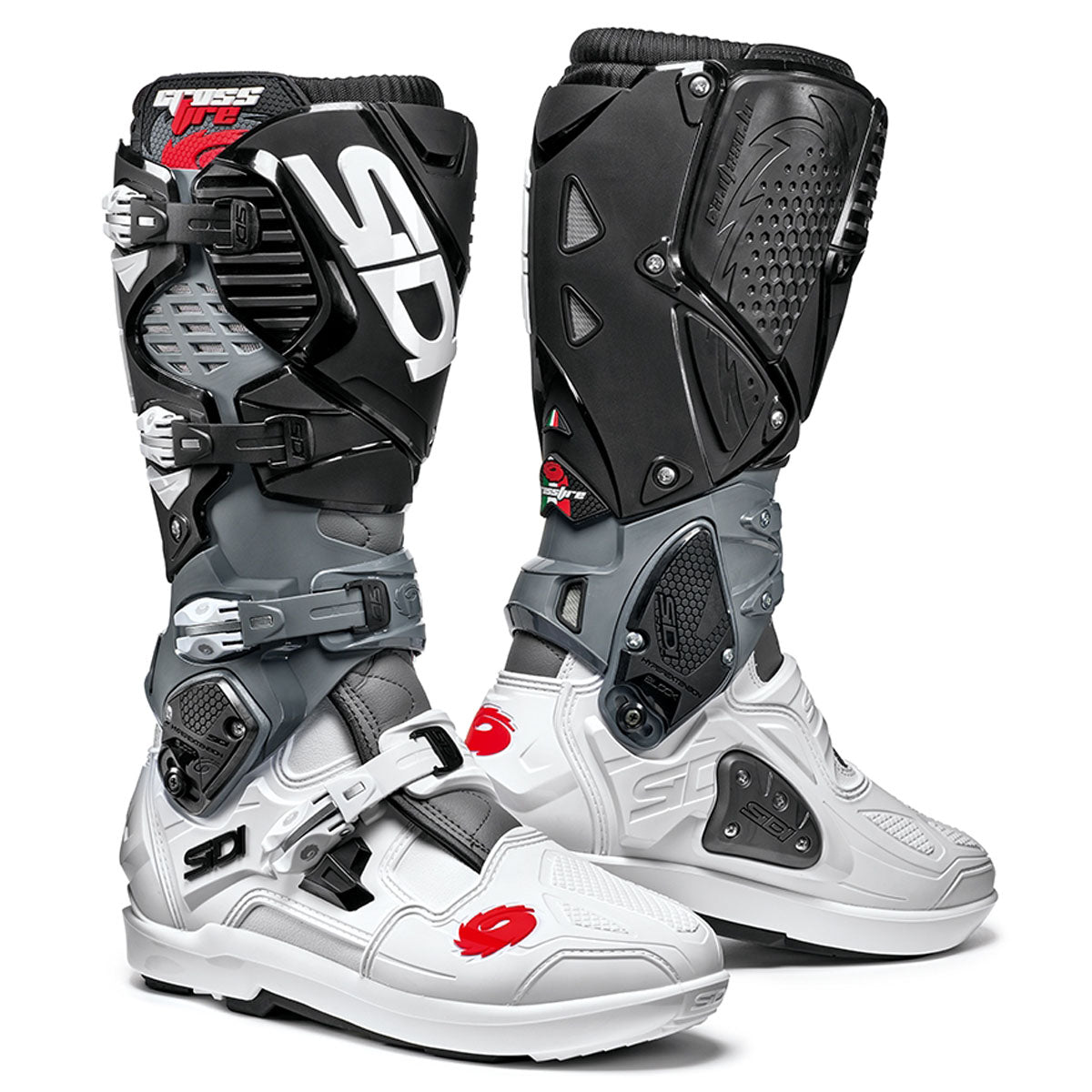 Sidi Crossfire 3 SRS Boots - White/Grey/Black