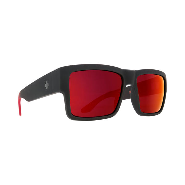 Spy Cyrus Sunglasses CLOSEOUT - Soft Matte Black Red Fade/HD Plus Red Light Mirror