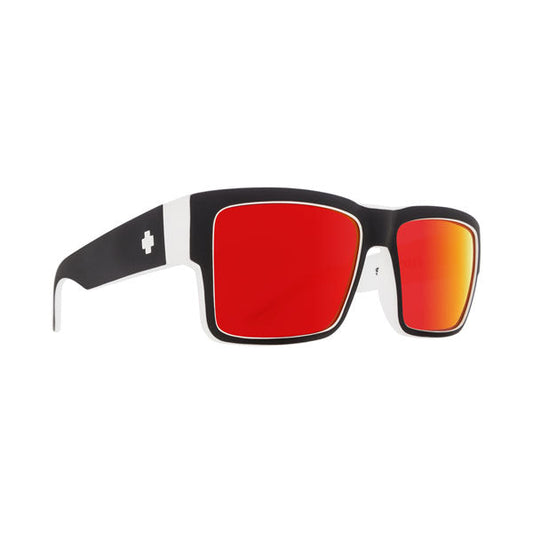 Spy Cyrus Sunglasses - Whitewall/HD Plus Gray Green w/ Red Spectra Mirror