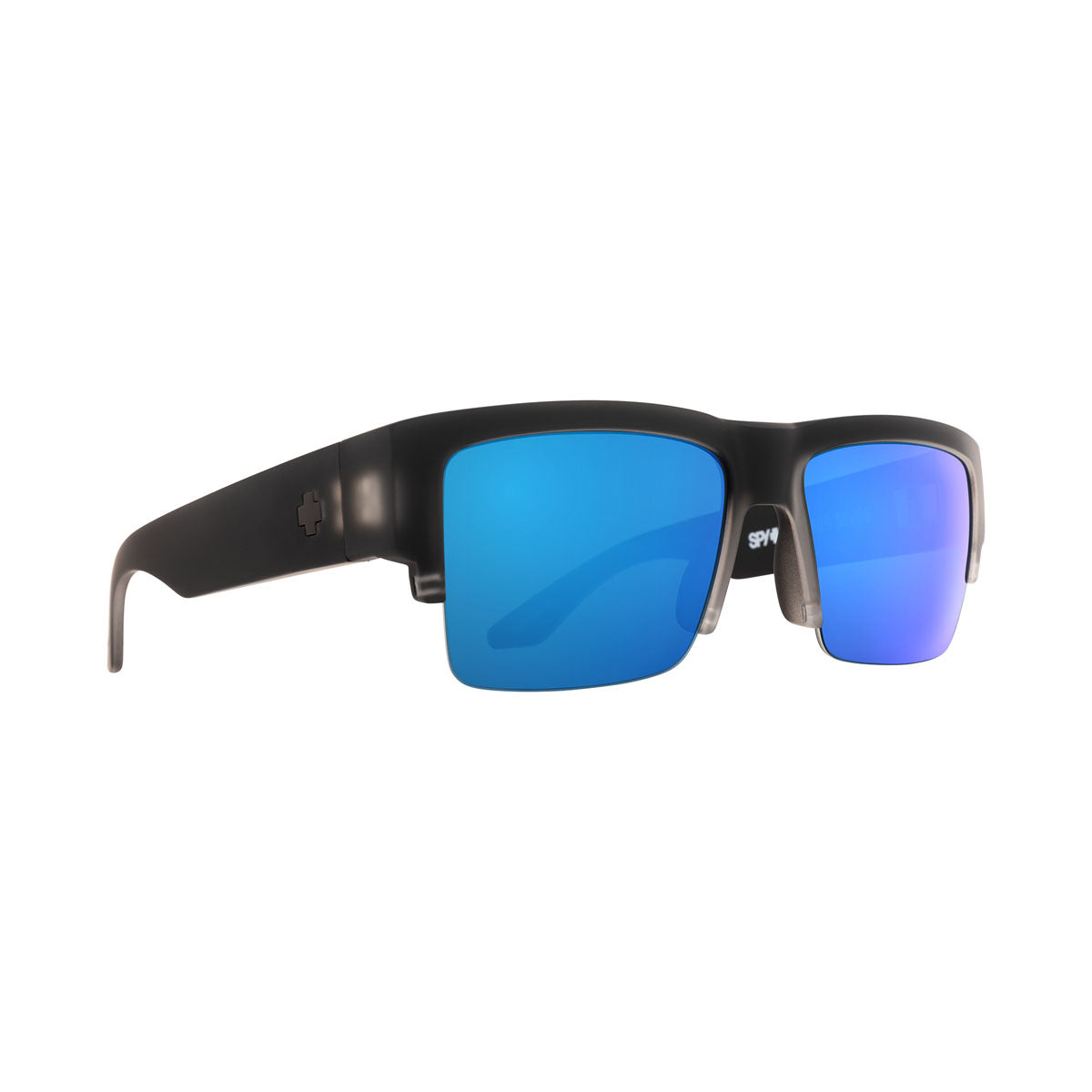 Spy Cyrus 5050 Sunglasses CLOSEOUT - 5050 Matte Black Ice/HD Plus Gray Green/Dark Blue Spectra Mirror