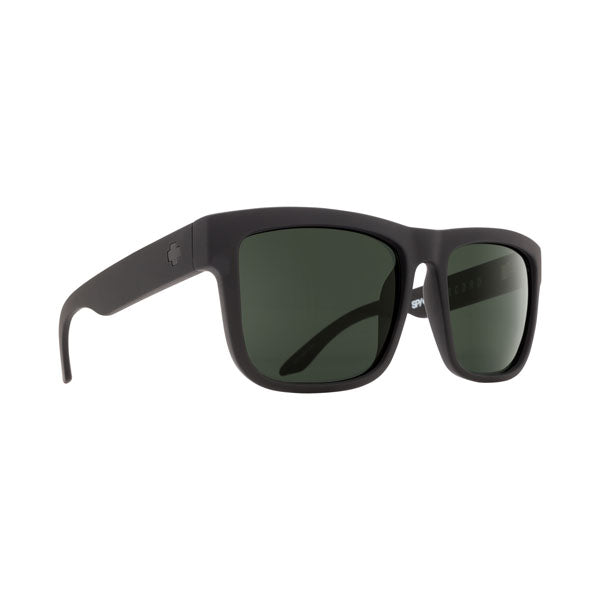 Spy Discord Sunglasses - Soft Matte Black/HD Plus Gray Green