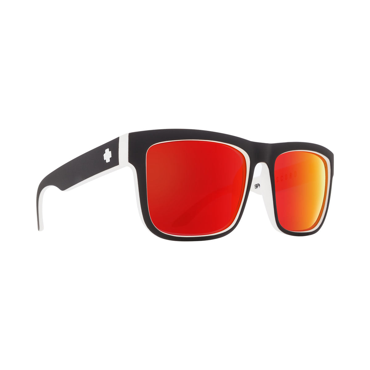 Spy Discord Sunglasses - Whitewall/HD Plus Gray Green/Red Spectra Mirror