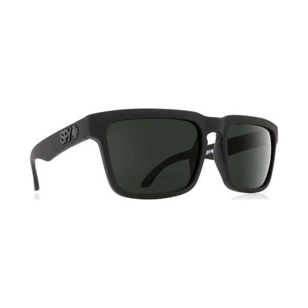 Spy Helm Sunglasses - Soft Matte Black/HD Plus Gray Green