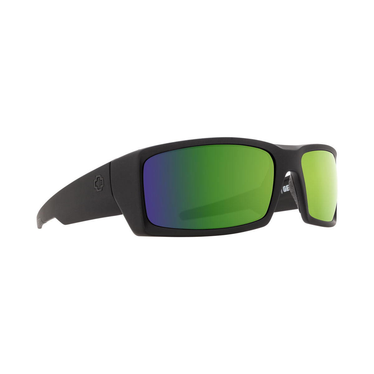 Spy General Sunglasses CLOSEOUT - Soft Matte Black/HD Plus Bronze Polar/Green Spectra Mirror