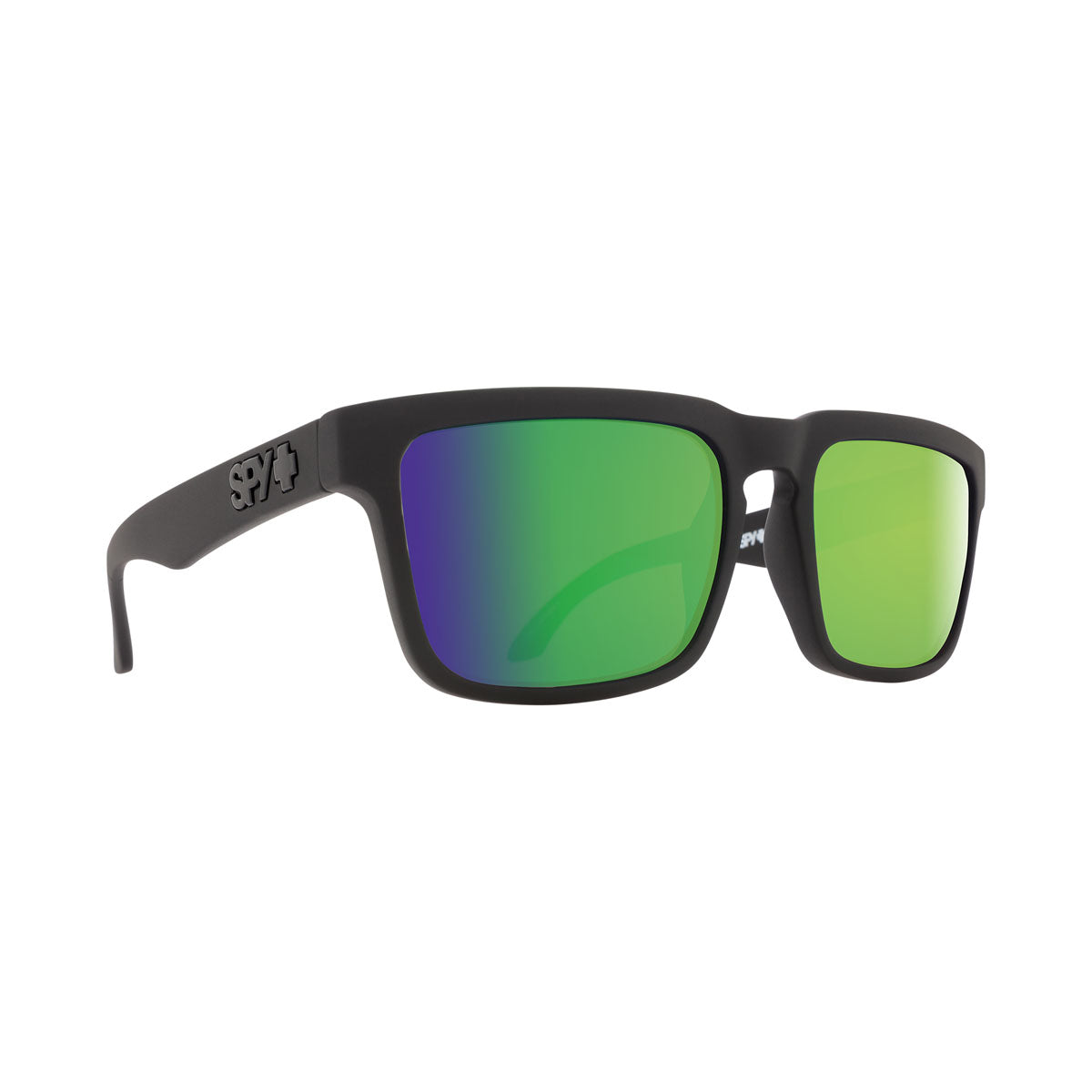 Spy Helm Sunglasses - Matte Black/Happy Bronze Polar/Green Spectra Mirror