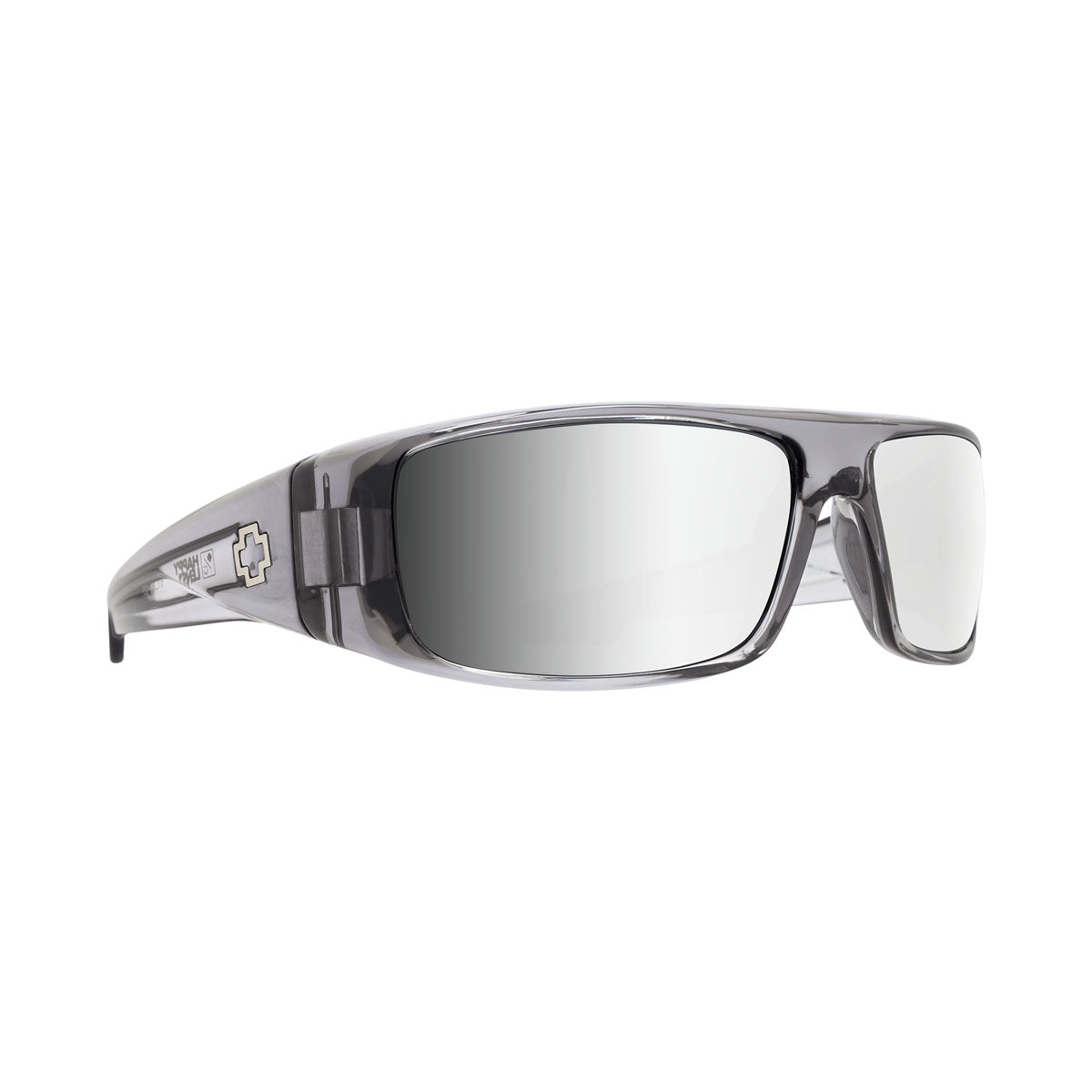 Spy Logan Sunglasses - Clear Smoke/Happy Gray Green/Silver Mirror