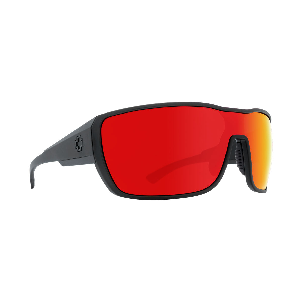 Spy Tron 2 Sunglasses CLOSEOUT - Matte Black/Happy Gray Green/Red Spectra