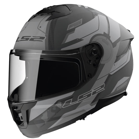 LS2 Stream II Shadow Helmet - Matte Gray (Light)/Gray (Dark)/Black