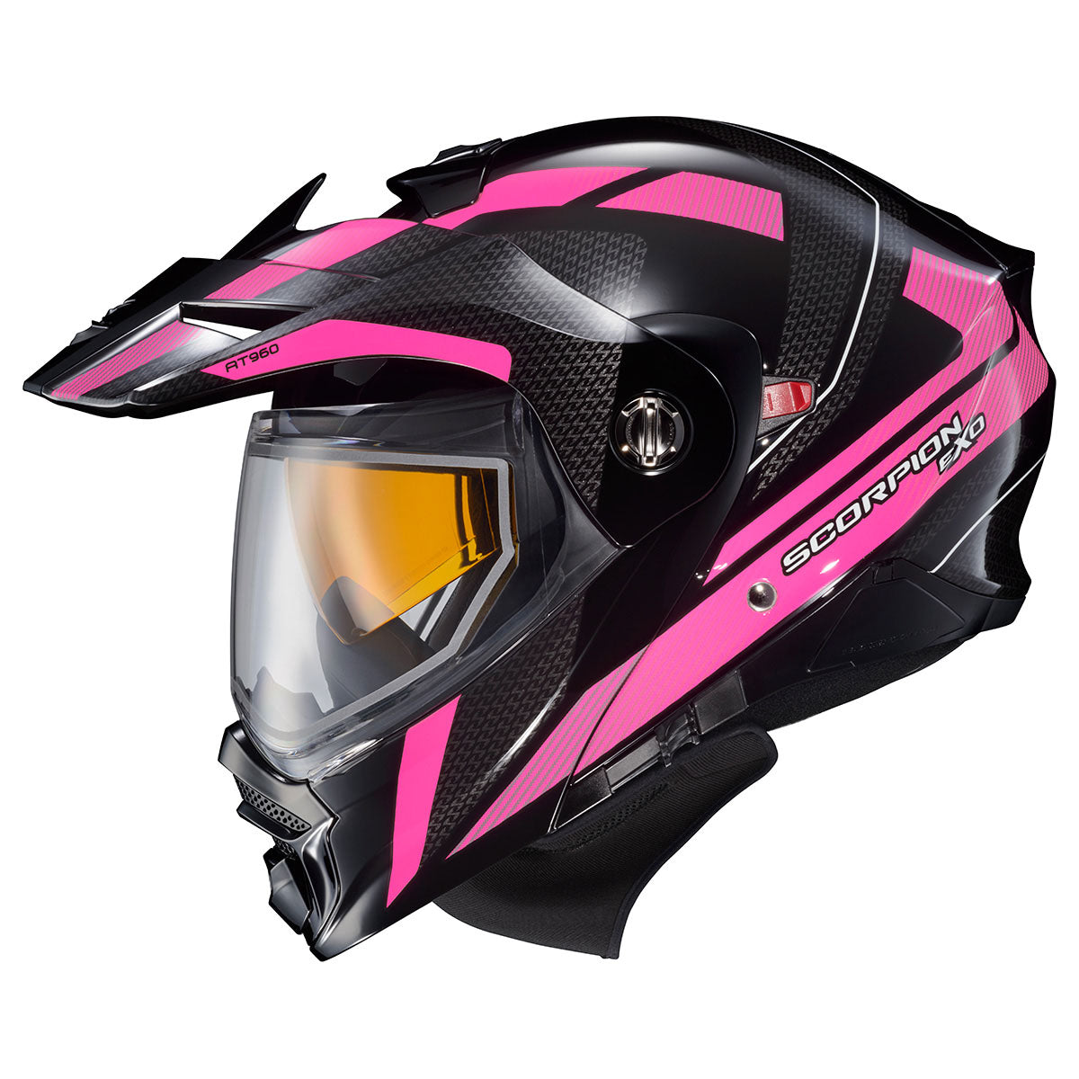 Scorpion EXO-AT960 Cold Weather Snow Helmet - Dual Pane Shield - Hicks Pink