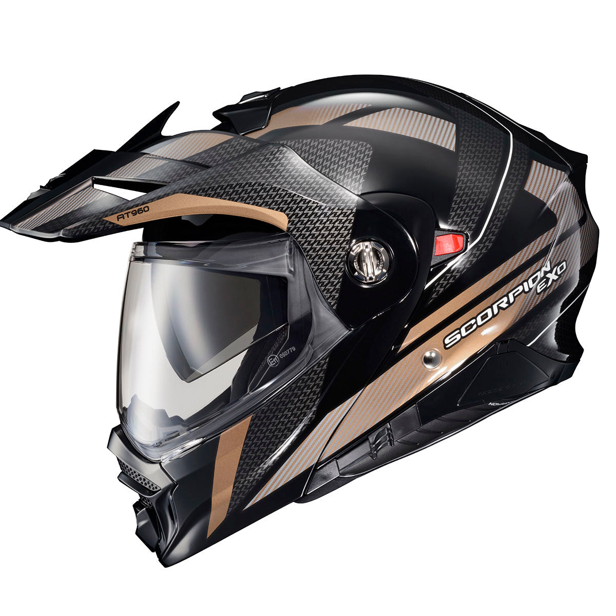 Scorpion EXO AT960 Modular Hicks Helmet CLOSEOUT - Black/Gold