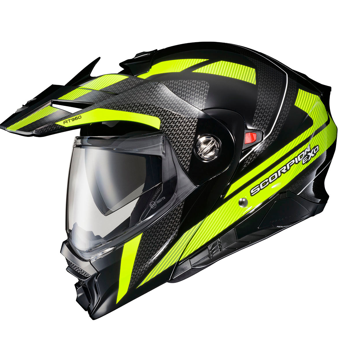 Scorpion EXO AT960 Modular Hicks Helmet CLOSEOUT - Black/Hi-Vis