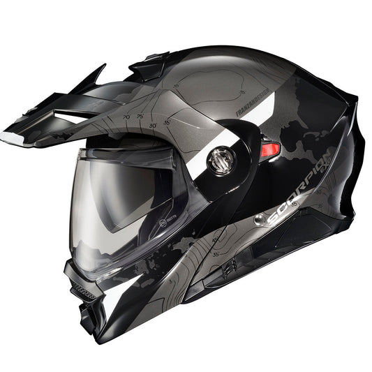 Scorpion EXO AT960 Modular Topographic Helmet - Black/White