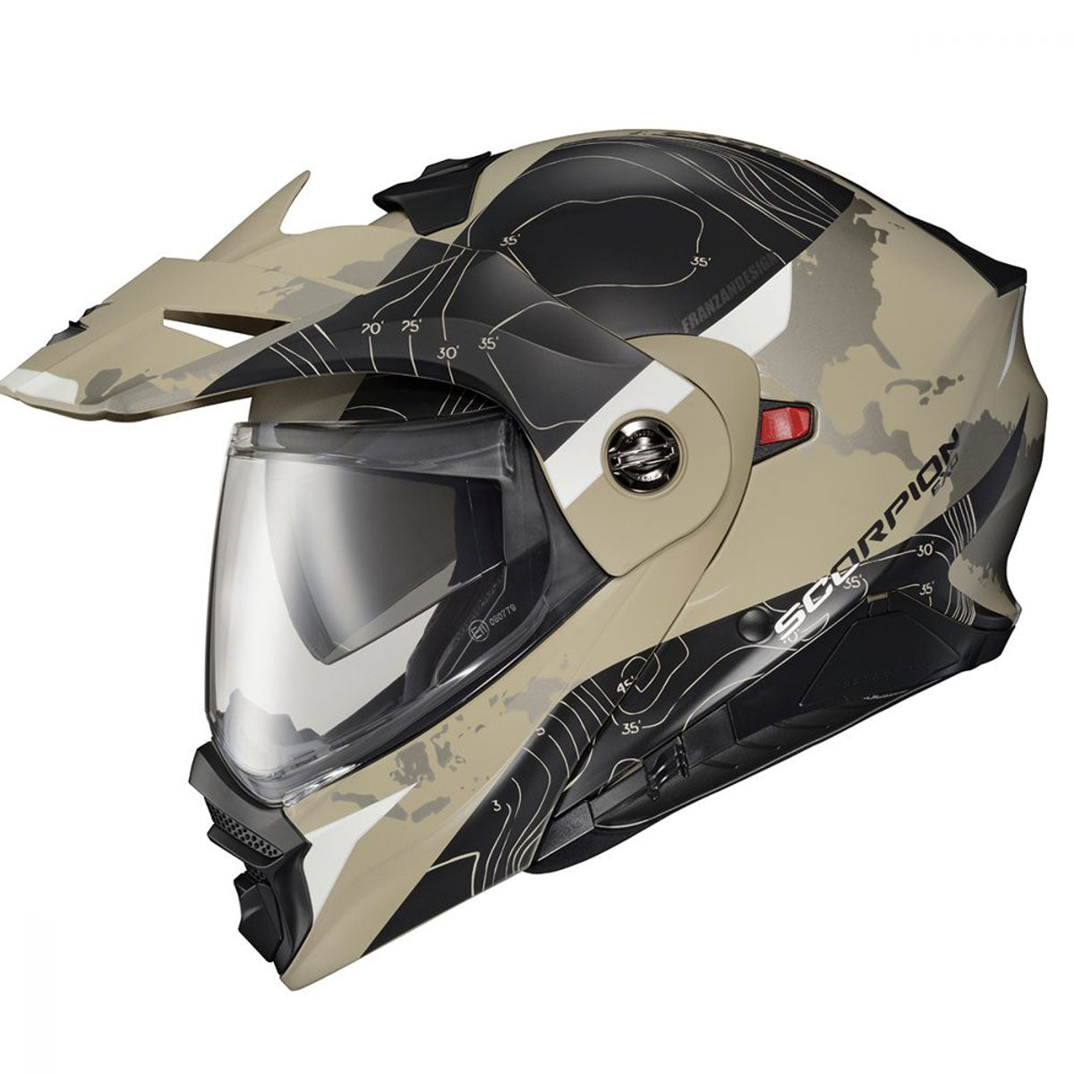 Scorpion EXO AT960 Modular Topographic Helmet - Sand/Black